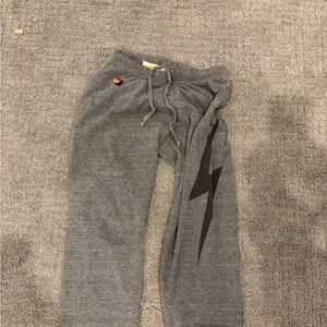 Aviator Nation Gray Sweatpants with Black Accents